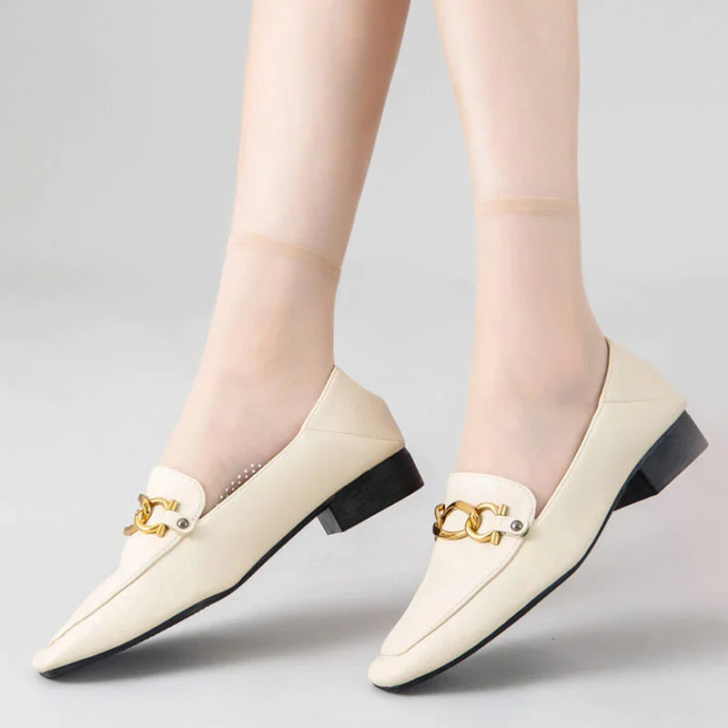 Invisible, Non-slip Crystal Silk Socks