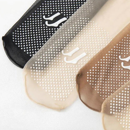 Invisible, Non-slip Crystal Silk Socks