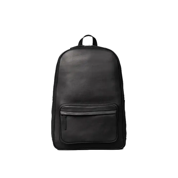 Happy Shopee Full Grain Milled Leather Backpack - 16" Professional Commuter