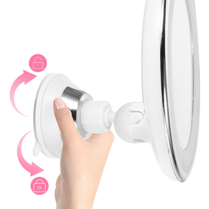 LED Magnifying Mirror | 10x Magnification with 360° Rotation