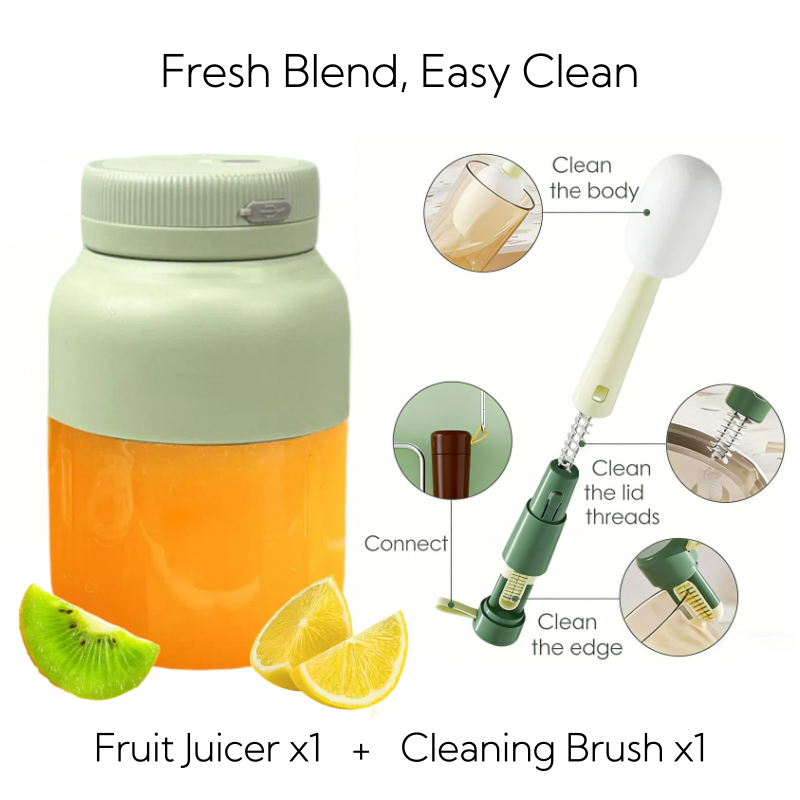 Cordless Juicer Cup – 50% OFF! 1300ml large capacity, ice-crushing blades, USB rechargeable – blend anywhere, rinse in seconds.