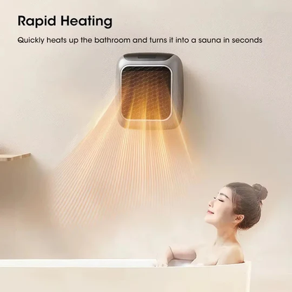 Wall Mounted Ceramic Heater with Wireless Remote and 12-Hour Timer