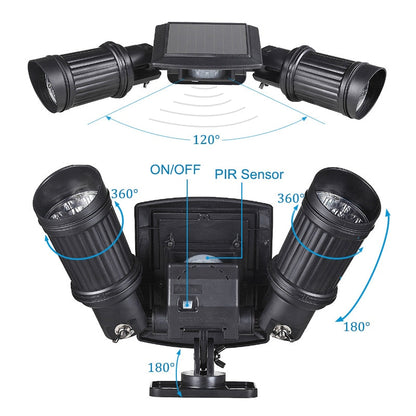 Motion Sensor Solar Light with 600 Lumen LED and 360 Degree Rotation