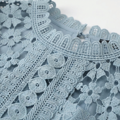 Women's Lace Blouse Puff Sleeves