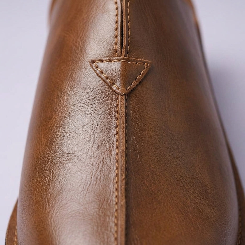 Slide-On Leather Mules for Men with Open Heel Design