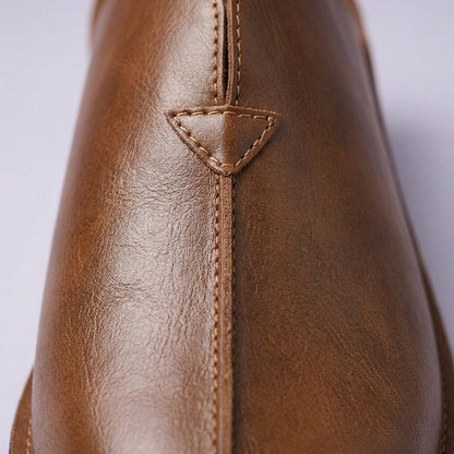 Slide-On Leather Mules for Men with Open Heel Design