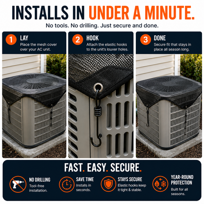 Outdoor Air Conditioner Mesh Cover | Protect Your AC From Leaves & Debris