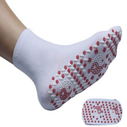 Rechargeable Heated Athletic Socks with Tourmaline Fibers and Moisture Wicking, 5 Pairs