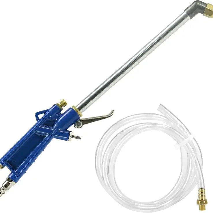 Pneumatic Air Blow Gun with Adjustable Pivoting Nozzle and Quick Connector Hose