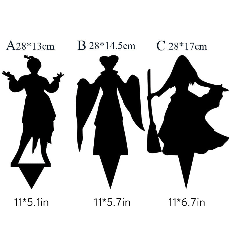 Metal Villain Shadow Caster Yard Stake with Ground Mount and Spotlight Projection