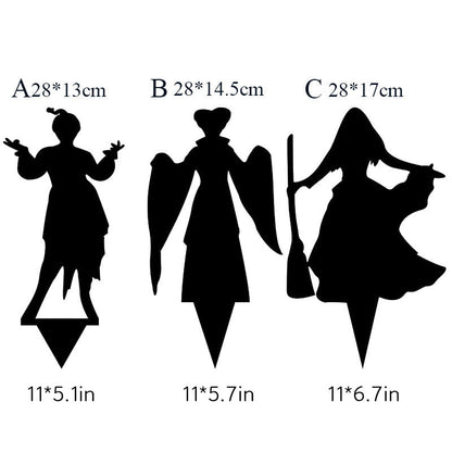 Metal Villain Shadow Caster Yard Stake with Ground Mount and Spotlight Projection