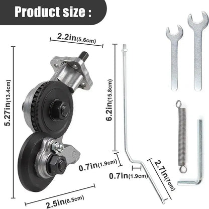 Metal Cutter Drill Attachment with Three Interchangeable Heads for Sheet Metal