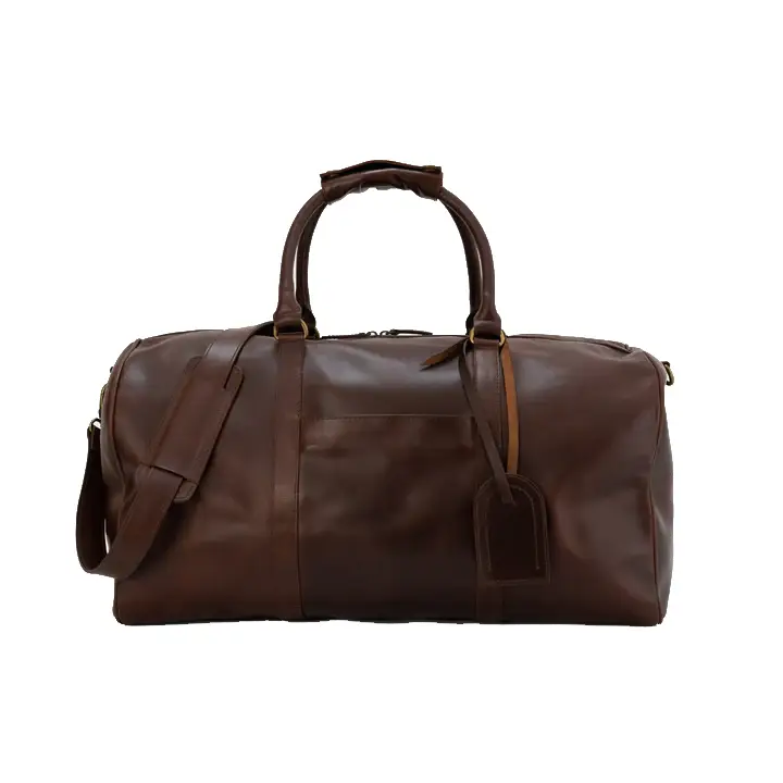Happy Shopee Full Grain Crazy Horse Leather Travel Duffel - 20" Explorer Weekender