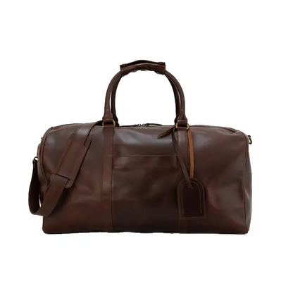 Happy Shopee Full Grain Crazy Horse Leather Travel Duffel - 20" Explorer Weekender