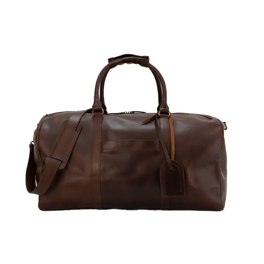 Happy Shopee Full Grain Crazy Horse Leather Travel Duffel - 20" Explorer Weekender
