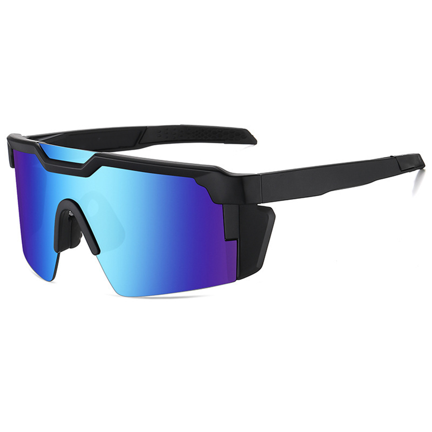 Photochromic Gray Sunglasses with Wraparound Athletic Design and UV Filtering