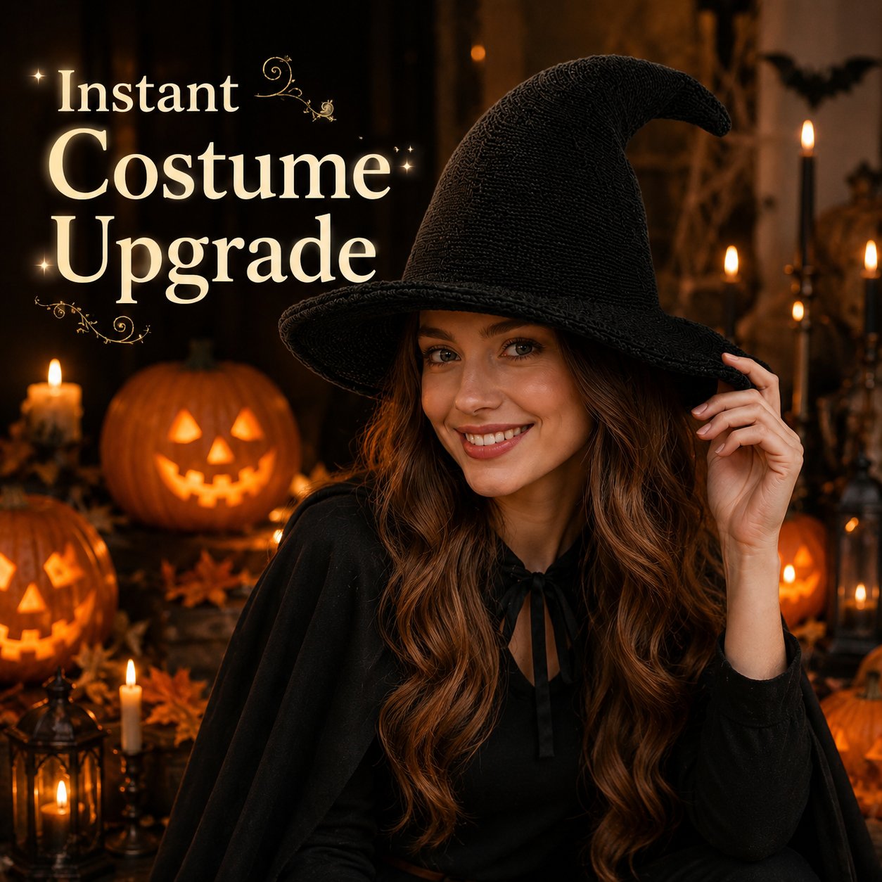 Knitted Wizard Hat  - Cozy Halloween Fantasy Costume Accessory