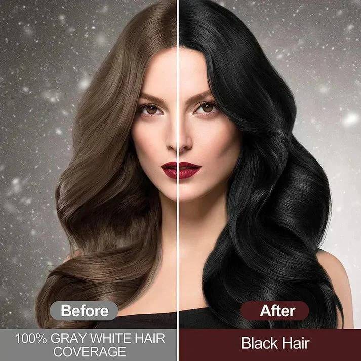 Gray Root Cover Shampoo with Plant Extracts and 10-Minute Application