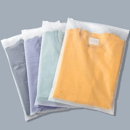 Frosted Zip Storage Bags with Slide Closure and Ventilation Holes, 20-Pack