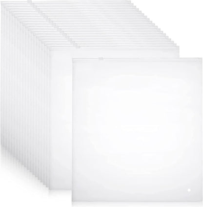 Frosted Zip Storage Bags with Slide Closure and Ventilation Holes, 20-Pack