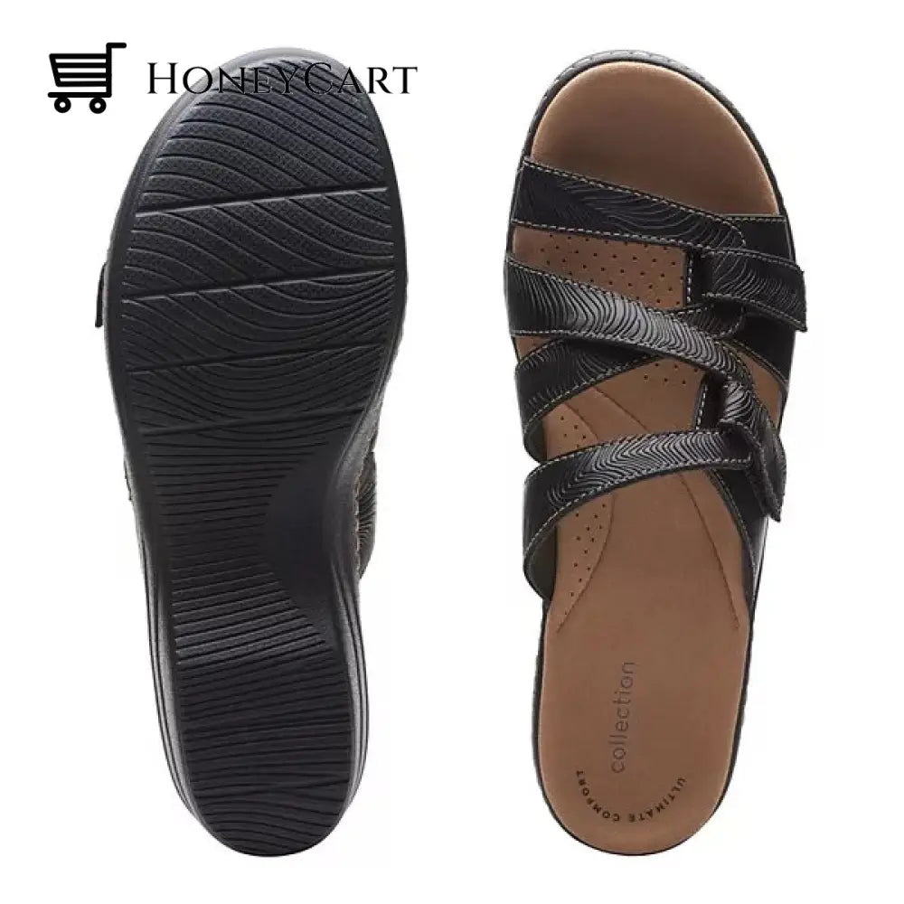 2023 Soft Bottom Massage Orthopedic Wedge Slide Sandals