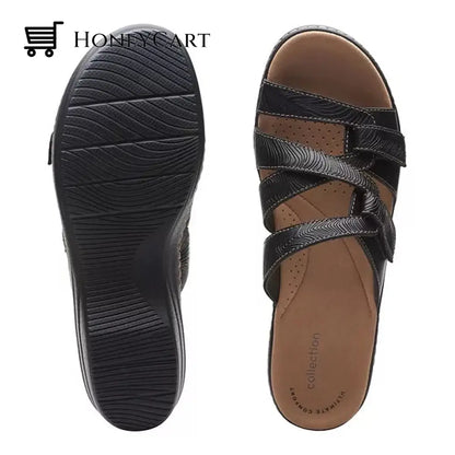 2023 Soft Bottom Massage Orthopedic Wedge Slide Sandals