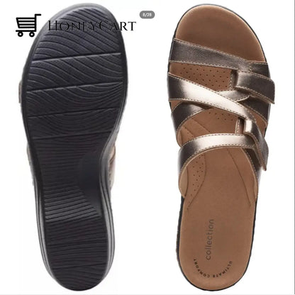 2023 Soft Bottom Massage Orthopedic Wedge Slide Sandals