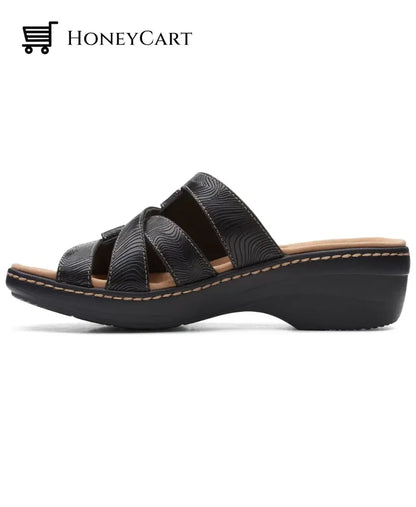 2023 Soft Bottom Massage Orthopedic Wedge Slide Sandals