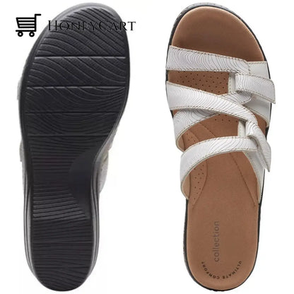 2023 Soft Bottom Massage Orthopedic Wedge Slide Sandals