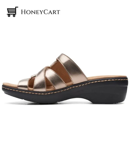 2023 Soft Bottom Massage Orthopedic Wedge Slide Sandals
