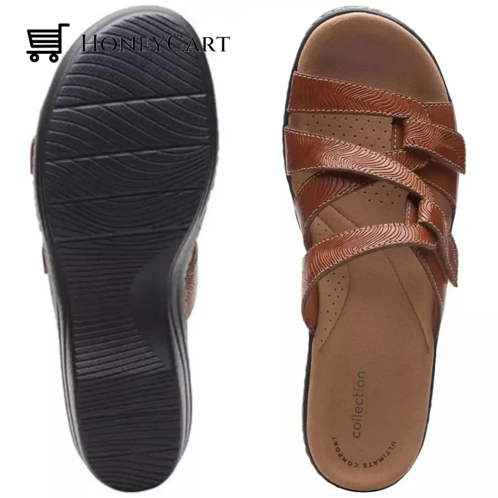 2023 Soft Bottom Massage Orthopedic Wedge Slide Sandals