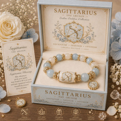 12 Zodiac Bracelet – Natural Chalcedony, Your Sign, Your Energy