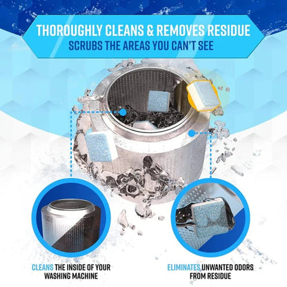 Powerful Washer Deep Cleaner Tablets – Eliminate Hidden Bacteria & Bad Smells Fast