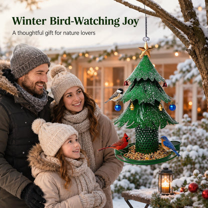 Christmas Tree Bird Feeder Festive Backyard Holiday Decor