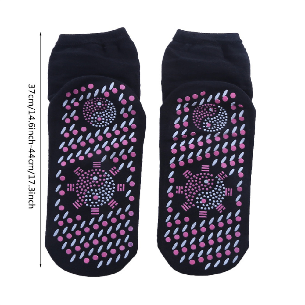 Rechargeable Heated Athletic Socks with Tourmaline Fibers and Moisture Wicking, 5 Pairs