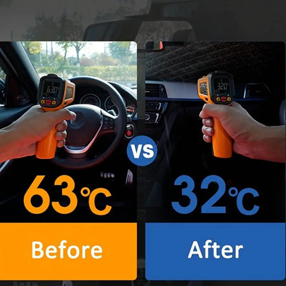 Windshield Sunshade 55x31in with Reflective Coating and Umbrella Fold for Cars