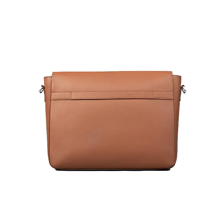 Happy Shopee Full Grain Milled Leather Messenger - 16" Executive Laptop Briefcase