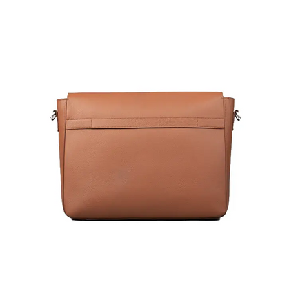 Happy Shopee Full Grain Milled Leather Messenger - 16" Executive Laptop Briefcase
