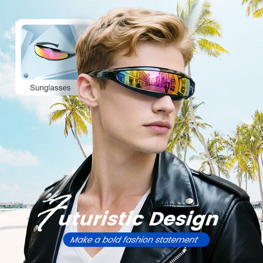 Lightweight Futuristic Shield Sunglasses