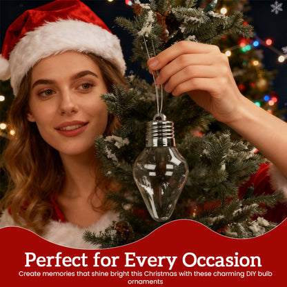 DIY Christmas Gift Light Bulb Decorations