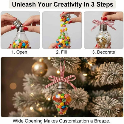 DIY Christmas Gift Light Bulb Decorations