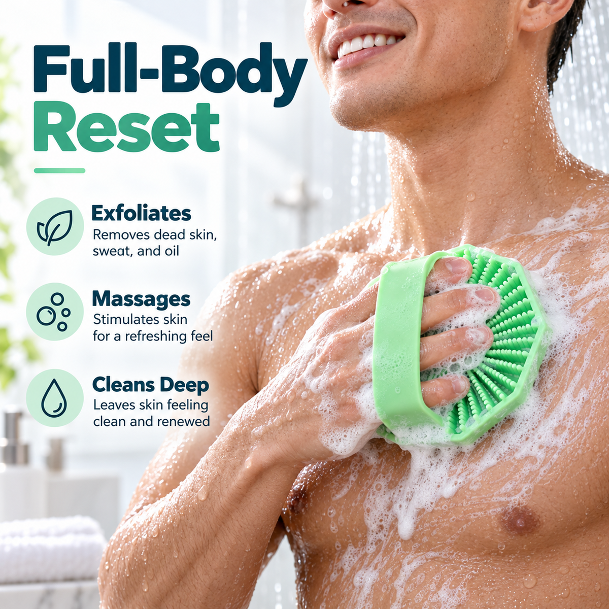 Ditch the Soggy Loofah – 3-Pack Silicone Scrubber Set