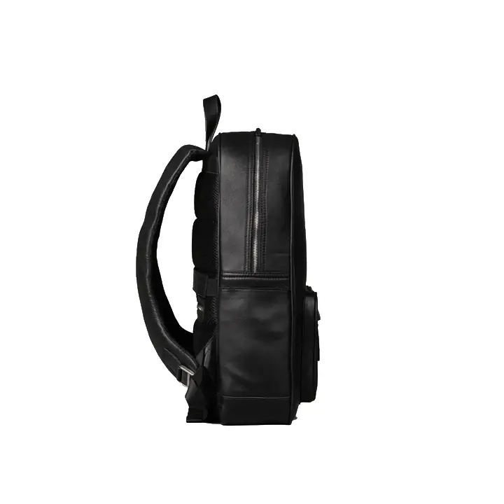 Happy Shopee Full Grain Milled Leather Backpack - 16" Professional Commuter