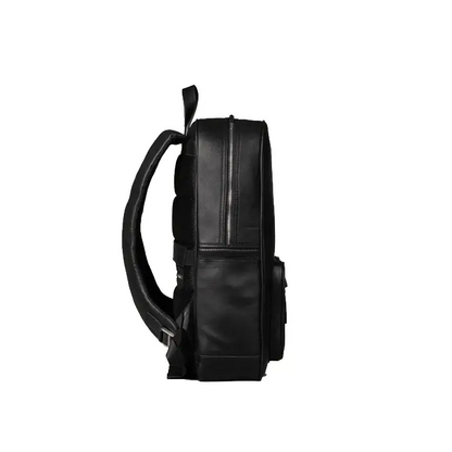 Happy Shopee Full Grain Milled Leather Backpack - 16" Professional Commuter