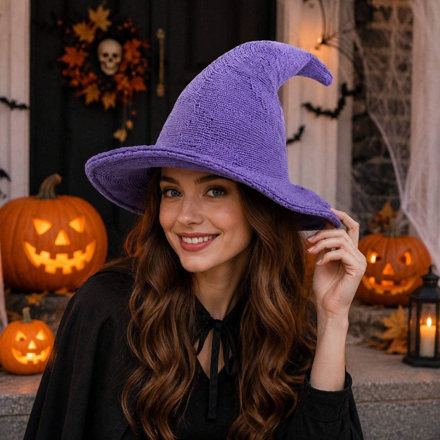 Knitted Wizard Hat  - Cozy Halloween Fantasy Costume Accessory