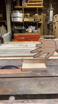 Hand-Shaped Table Saw Push Stick