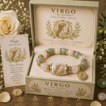 12 Zodiac Bracelet – Natural Chalcedony, Your Sign, Your Energy