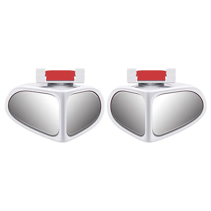 360° Rotatable Dual-Lens Blind Spot Mirror – Real Glass Rearview Auxiliary Mirror for Safe Reversing