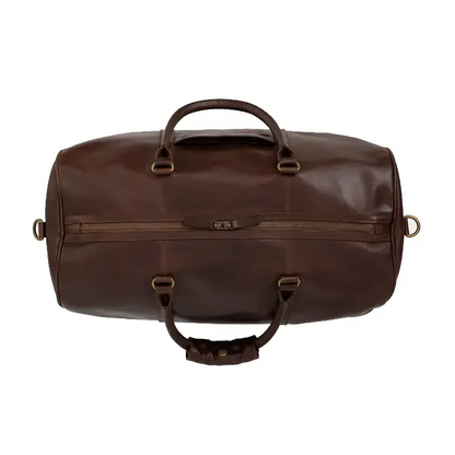 Happy Shopee Full Grain Crazy Horse Leather Travel Duffel - 20" Explorer Weekender