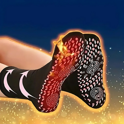 Rechargeable Heated Athletic Socks with Tourmaline Fibers and Moisture Wicking, 5 Pairs